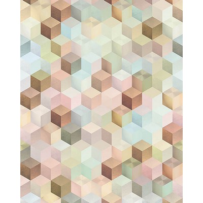 Wall Pops Pastel Cubes Wall Mural Multicolor