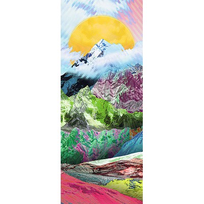 Wall Pops Colorful Mountain Top Wall Mural Multicolor