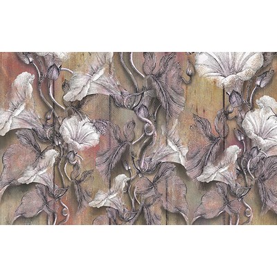 Wall Pops Blooming Plank Wall Mural Multicolor