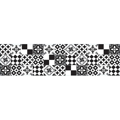 Wall Pops Black and White Azulejos Backsplash Blacks
