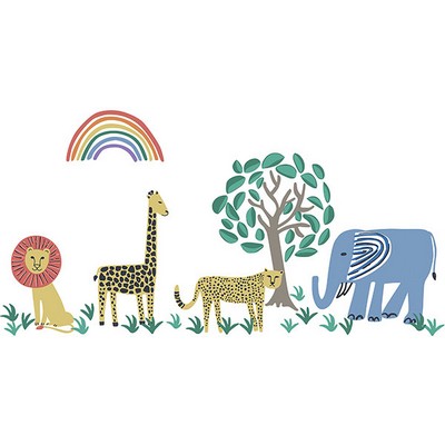 Wall Pops Safari Kingdom Wall Art Kit Multicolor