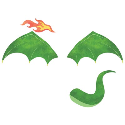 Wall Pops Soaring Dragon Wall Art Kit  Greens
