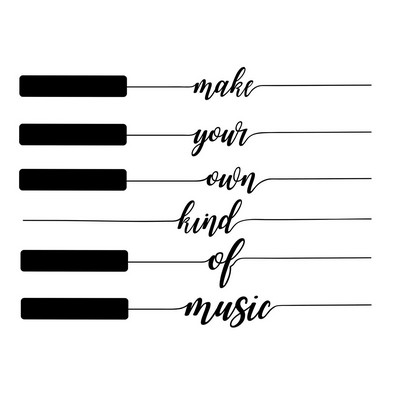 Wall Pops Own Kind of Music Wall Art Kit Blacks