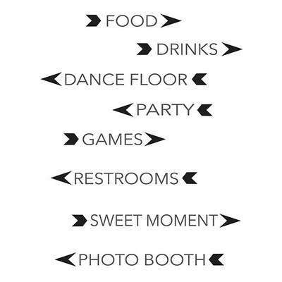 Wall Pops Party Signs Wall Art Kit Blacks