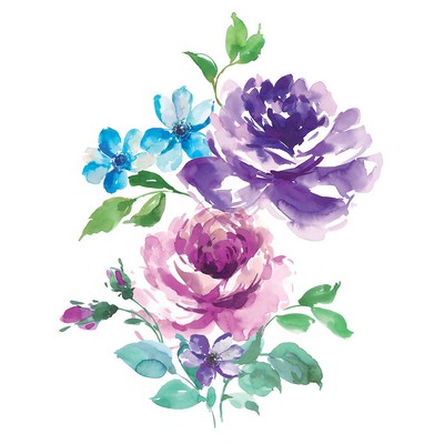 Wall Pops Royal Roses Wall Art Kit Multicolor