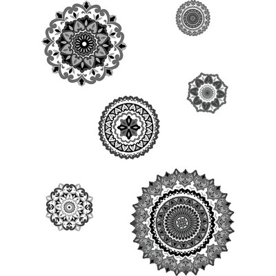 Wall Pops Morocco Medallions Wall Art Kit Blacks