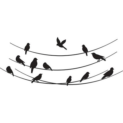 Wall Pops Tweet Tweet Wall Art Kit  Blacks