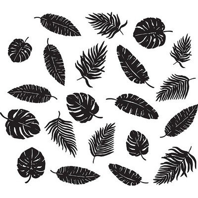 Wall Pops Tropics Wall Art Kit  Blacks