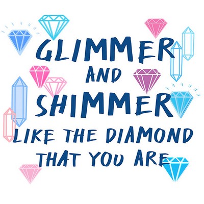 Wall Pops Glimmer and Shimmer Wall Quote  Multicolor