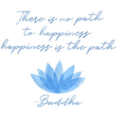 Wall Pops Happiness Is the Path Wall Quote  Blues