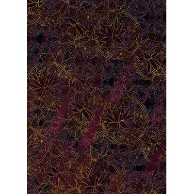 Wall Pops Maroon Lotus Wall Mural Reds