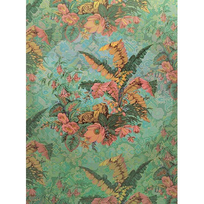 Wall Pops Antique Green Leaves Wall Mural Multicolor