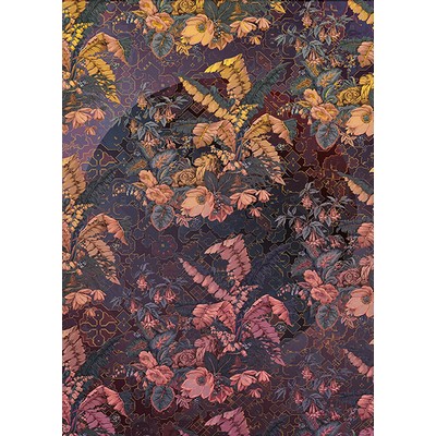 Wall Pops Antique Violet Leaves Wall Mural Purples