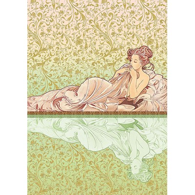 Wall Pops Basking Woman Wall Mural Multicolor