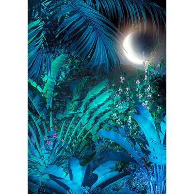 Wall Pops Neon Jungle Wall Mural Blues