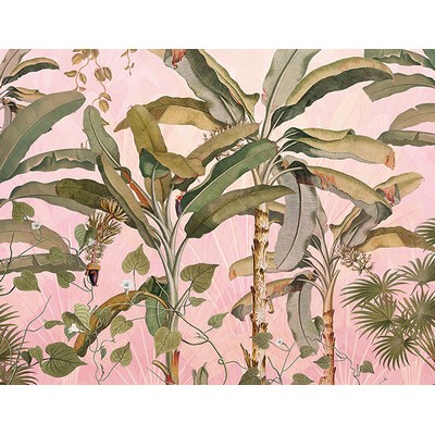 Wall Pops Banana Leaves Wall Mural Pinks