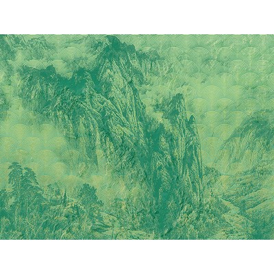 Wall Pops Stoic Mountains Wall Mural Greens