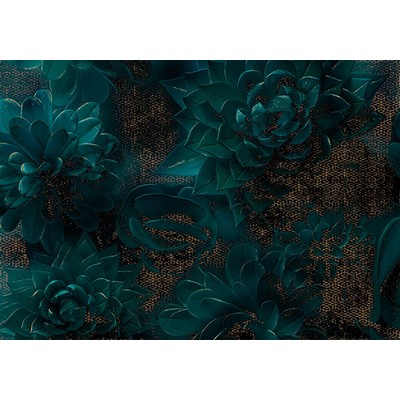 Wall Pops Teal Florals Wall Mural Greens