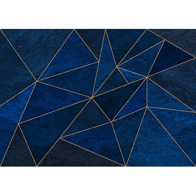 Wall Pops Rich Blue Geometric Wall Mural Blues