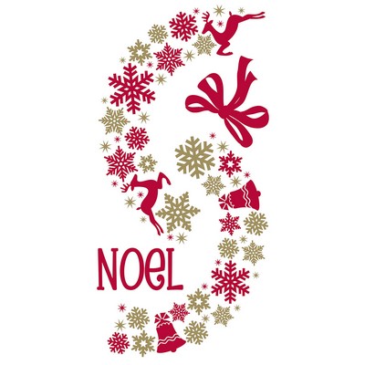 Wall Pops Holiday Wreath Wall Stickers Reds