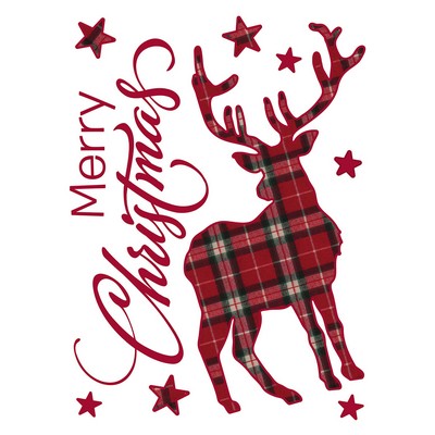 Wall Pops Tartan Stags Wall Stickers Reds