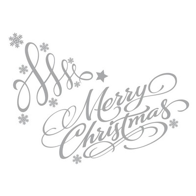 Wall Pops Silver Holiday Tree Wall Stickers Metallics