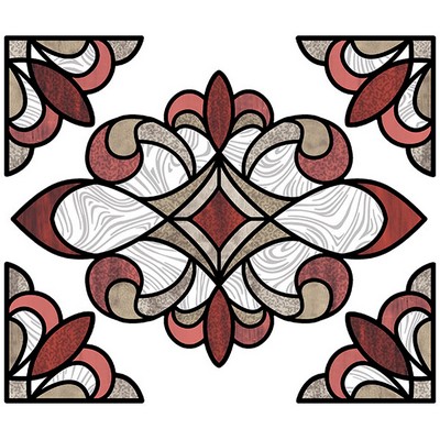 Wall Pops Red Westwood Stained Glass Decal Reds