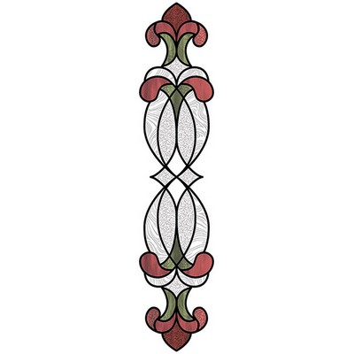 Wall Pops Red Hanover Stained Glass Decal Whites & Off-Whites