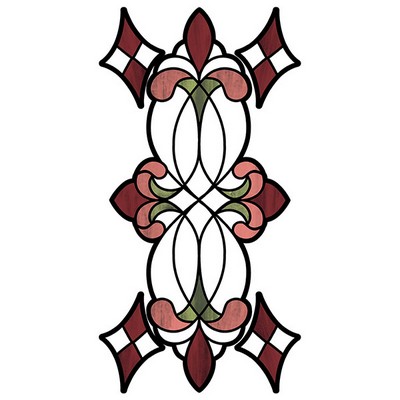 Wall Pops Red Vineyard Stained Glass Decal Reds