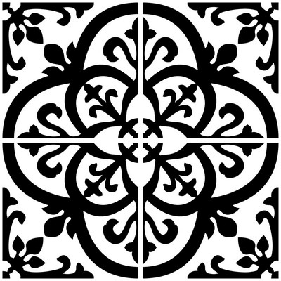 Wall Pops Avignon Peel & Stick Backsplash Tiles Blacks