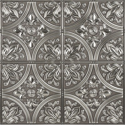Wall Pops Chelsea Silver Peel & Stick Tin Tiles Metallics