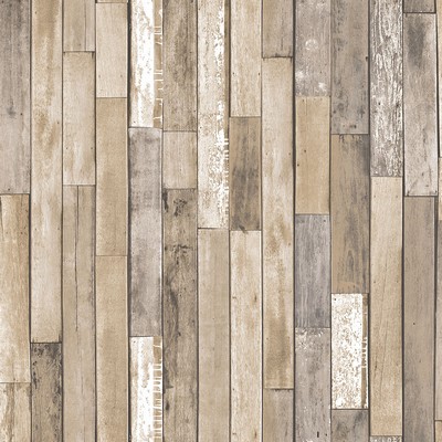 Wall Pops Weathered Plank Barn Peel & Stick Wallpaper Browns