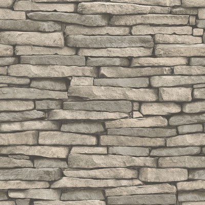 Wall Pops Hickory Creek Stone Peel & Stick Wallpaper Browns