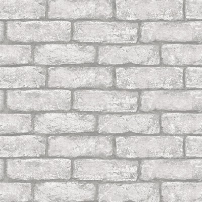 Wall Pops Cambridge Brick Grey Peel & Stick Wallpaper Greys