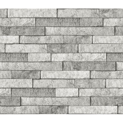 Wall Pops Grey Stone Peel & Stick Backsplash  Greys