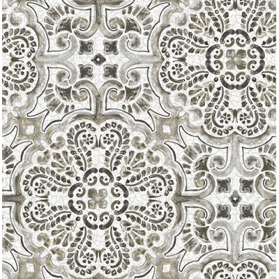 Wall Pops Black Florentine Tile Peel & Stick Wallpaper Blacks