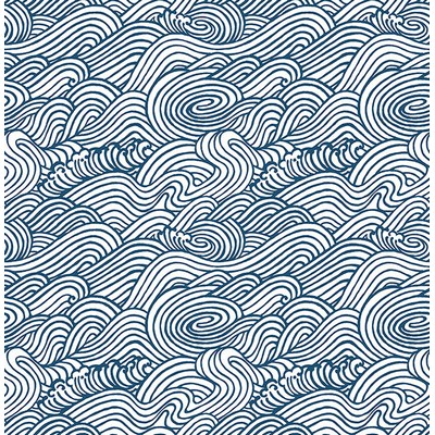 Wall Pops Navy Saybrook Peel & Stick Wallpaper Blues