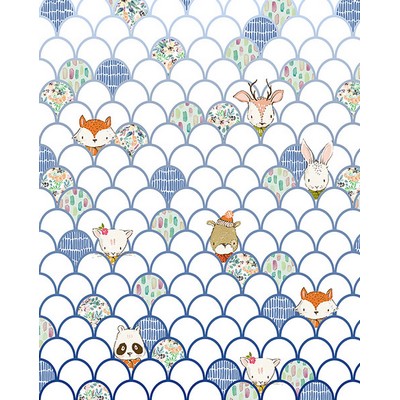 Wall Pops White Animal Wave Wall Mural Whites & Off-Whites