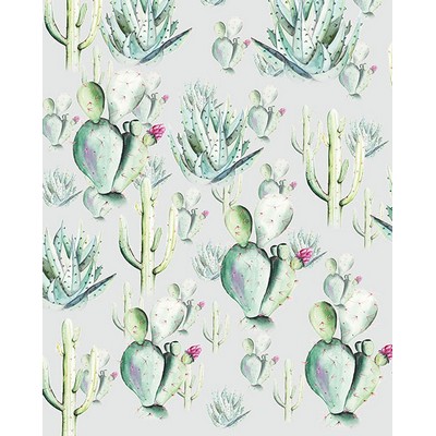 Wall Pops Cactus Grey Wall Mural Greens