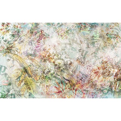 Wall Pops Vintage Letters Wall Mural Multicolor