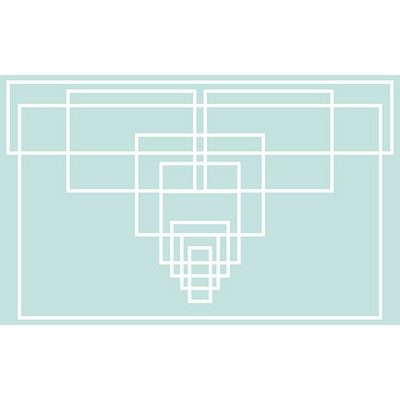 Wall Pops Mills Board Center Mint Wall Mural Blues