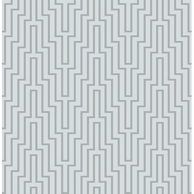 Wall Pops Sky Blue Crystalline Self Adhesive Wallpaper Greys