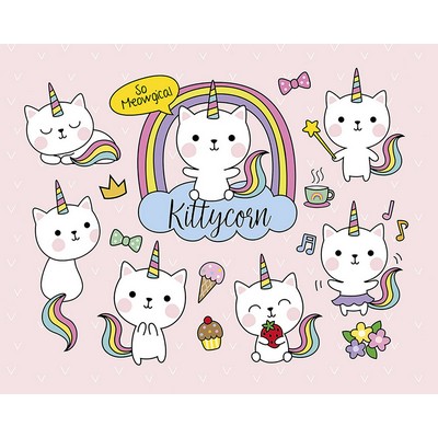 Wall Pops Kittycorn Wall Mural Multicolor