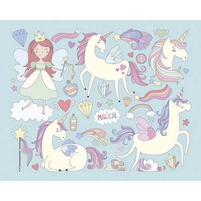 Wall Pops Unicorn Magic Wall Mural Multicolor