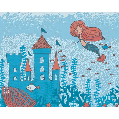 Wall Pops Mermaid Castle Wall Mural Blues