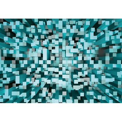 Wall Pops Blue 3D Pixels Wall Mural Blues