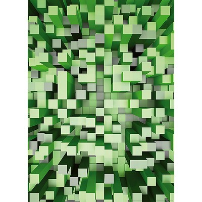 Wall Pops Green 3D Pixels Wall Mural Greens