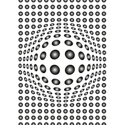 Wall Pops Black and White 3D Dots Wall Mural Whites & Off-Whites