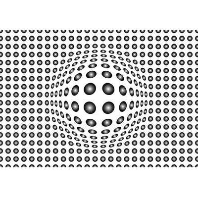 Wall Pops Black and White 3D Dots Wall Mural Whites & Off-Whites