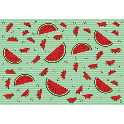 Wall Pops Watermelons with Mint Vintage Backdrop Wall Mural Multicolor